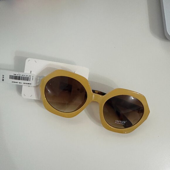 Simons Two-Tone Octagonal Sunglesses - Chocolate/Espresso - Picture 9 of 9